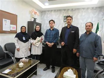تجلیل از همکارگفتاردرمان بیمارستان امیرالمومنین (ع)