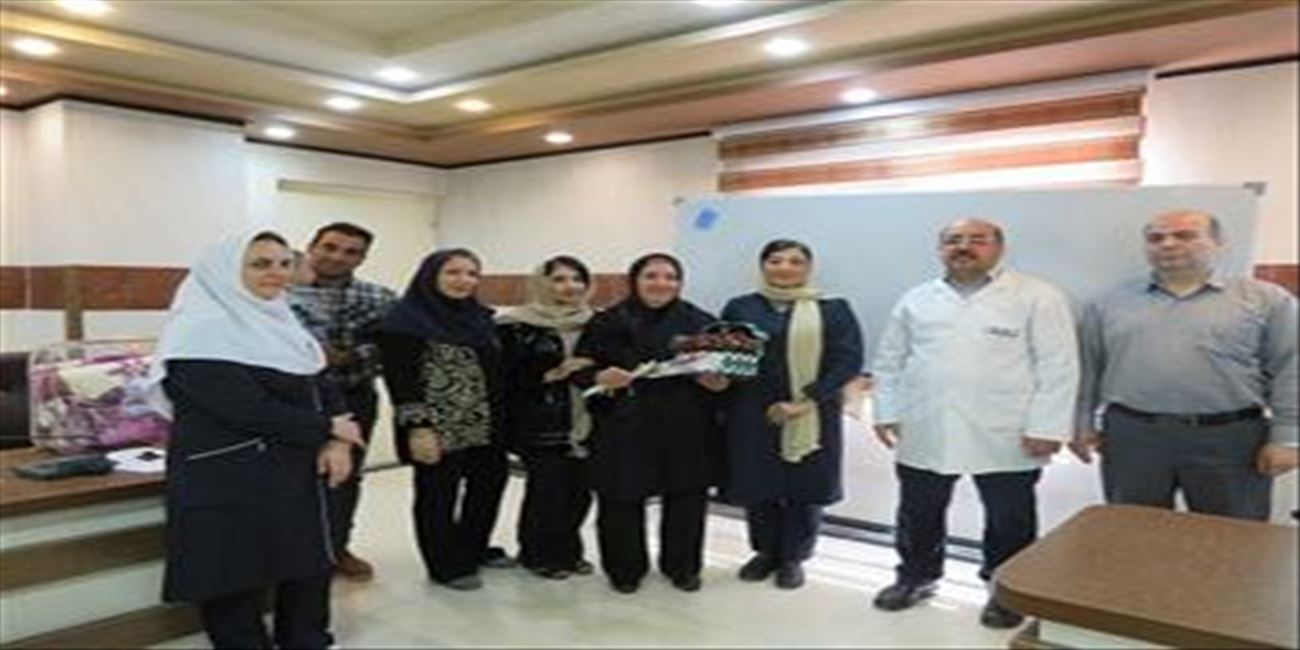 مراسم تودیع خانم زرین جعفروند  پس از سالها خدمت خالصانه در بیمارستان امیرالمومنین (ع) مراغه
