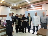 مراسم تودیع خانم زرین جعفروند  پس از سالها خدمت خالصانه در بیمارستان امیرالمومنین (ع) مراغه